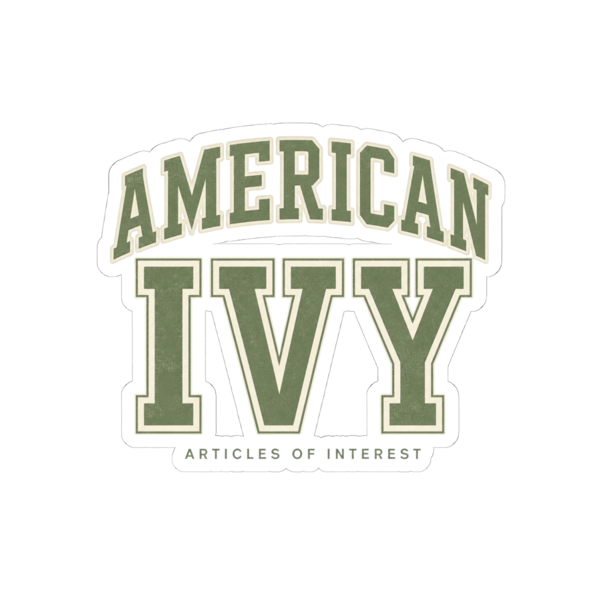 Articles of Interest "American Ivy" Sticker - alternate angle 2, merchandise